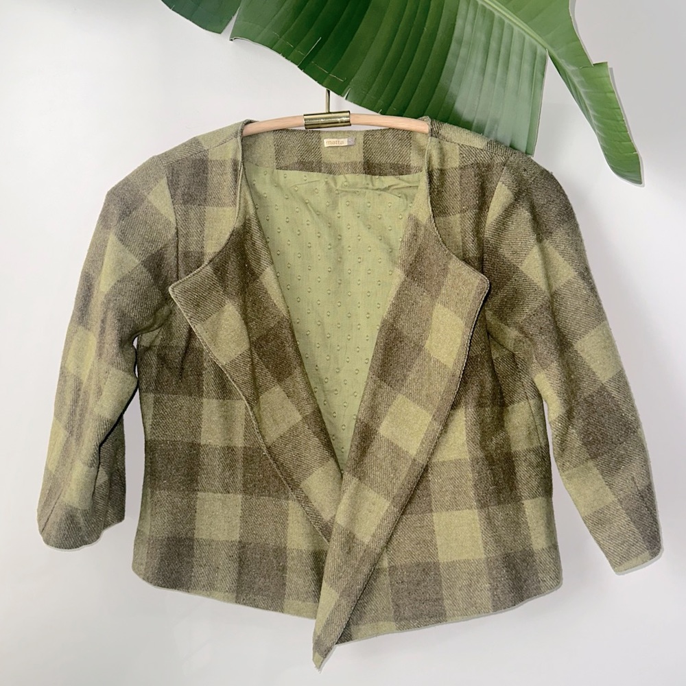 Matta 100% Pure Wool Plaid jacket